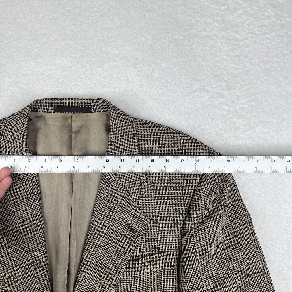 Vintage Givenchy Monsieur Blazer Mens 41R Brown 100% Wool Sports Coat Made USA - Picture 14 of 16
